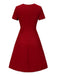 Abito con finte tasche rosso anni '60