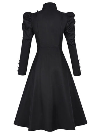 Abito da strega floreale ispirato a wicked nero anni '40