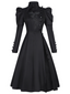 Abito da strega floreale ispirato a wicked nero anni '40