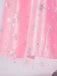 Top con paillettes Wicked e gonna a rete a ruota rosa anni '70
