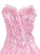 Top con paillettes Wicked e gonna a rete a ruota rosa anni '70