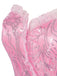 Top con paillettes Wicked e gonna a rete a ruota rosa anni '70