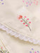 Abito floreale maniche a sbuffo puro cotone beige anni '40