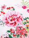 Abito floreale patchwork con revers bianco anni '40