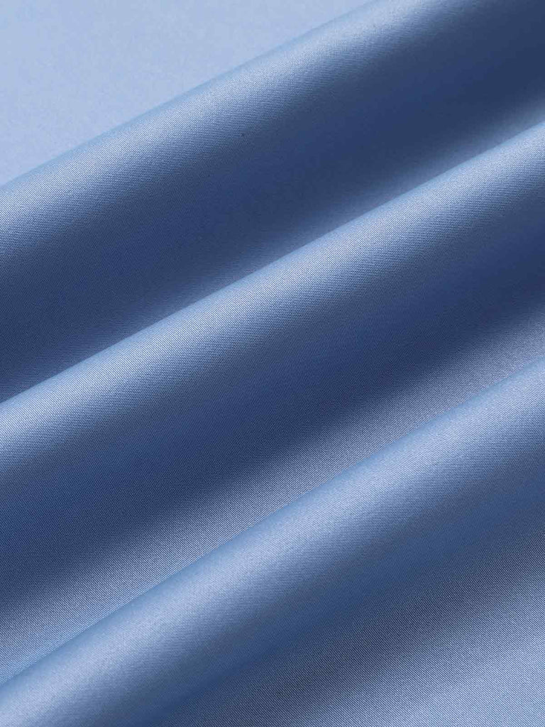 Abito da principessa in tulle con spalle scoperte blu anni '50