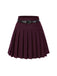 2PCS Top gessato e gonna a pieghe bordeaux anni '60