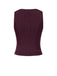 2PCS Top gessato e gonna a pieghe bordeaux anni '60