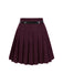 2PCS Top gessato e gonna a pieghe bordeaux anni '60