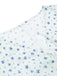Abito floreale con cravatta obliqua in cotone bianco anni '40