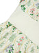 Abito beige maniche a cappuccio colletto in pizzo floreale anni '40