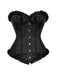 Corsetto patchwork con pieghe e fiocco con rilegatura anni '80