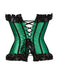 Corsetto patchwork con pieghe e fiocco con rilegatura anni '80