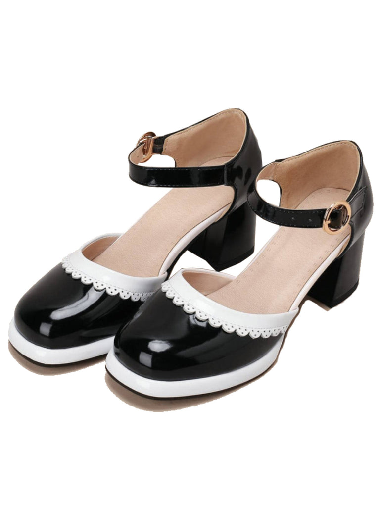 Scarpe con tacco alto e cinturino alla caviglia retrò