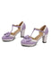 Scarpe Mary Jane con tacco grosso e fiocco