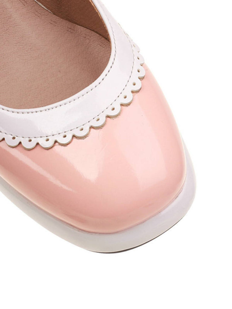 Scarpe con tacco alto Mary Jane Patchwork