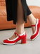 Scarpe con tacco alto Mary Jane Patchwork