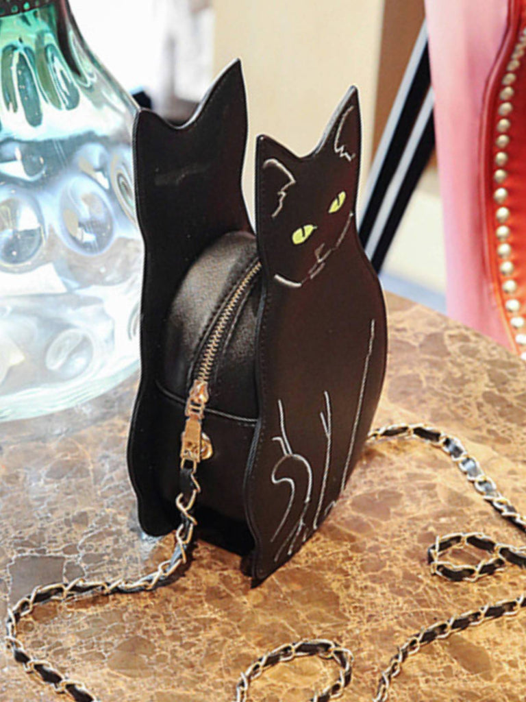 Borsa a forma di gatto nero di Halloween