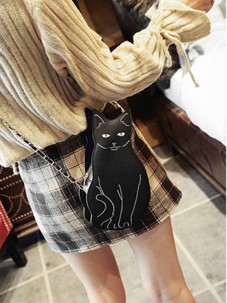 Borsa a forma di gatto nero di Halloween