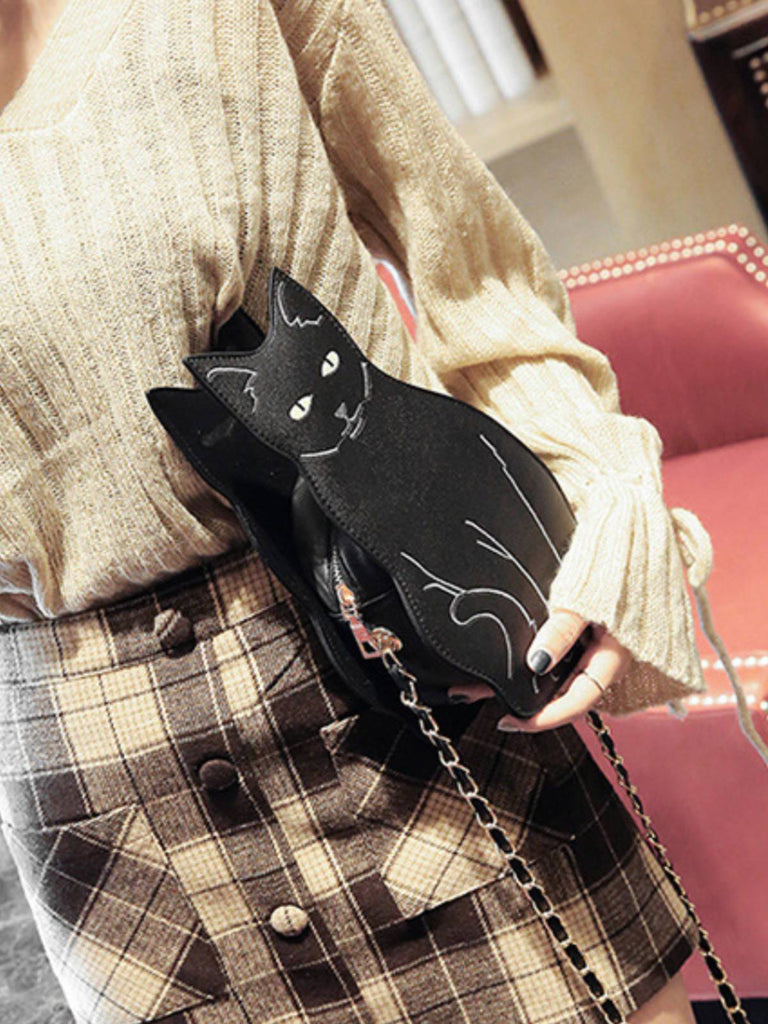 Borsa a forma di gatto nero di Halloween