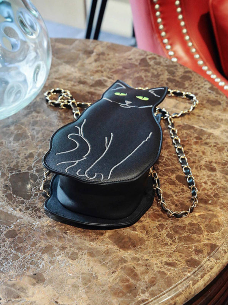 Borsa a forma di gatto nero di Halloween
