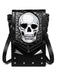 Borsa nero con teschio ricamato di Halloween