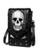 Borsa nero con teschio ricamato di Halloween