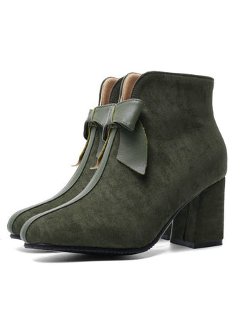 Stivali corti retrò in peluche caldi e solidi