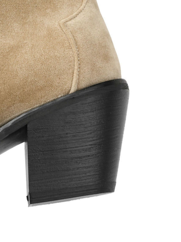 Stivaletti retrò in finta pelle scamosciata a a punta