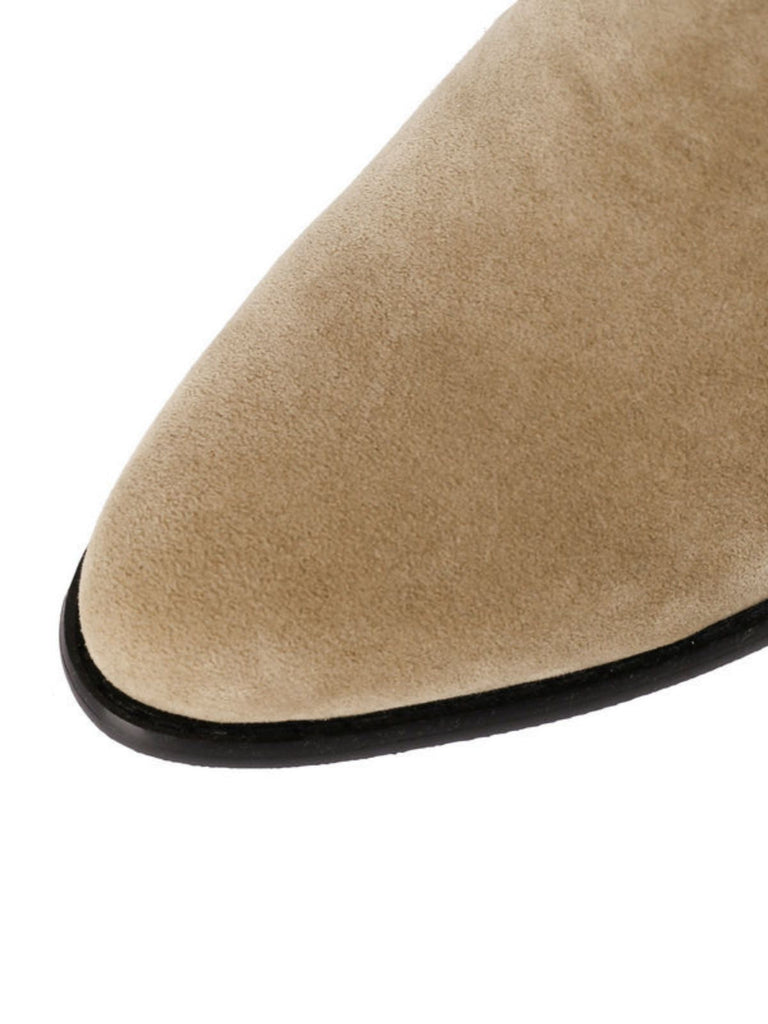 Stivaletti retrò in finta pelle scamosciata a a punta