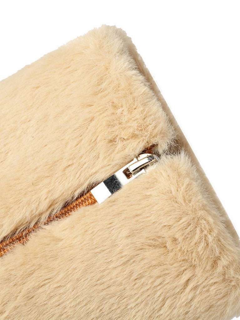 Stivali in pelle scamosciata con contrasto e peluche