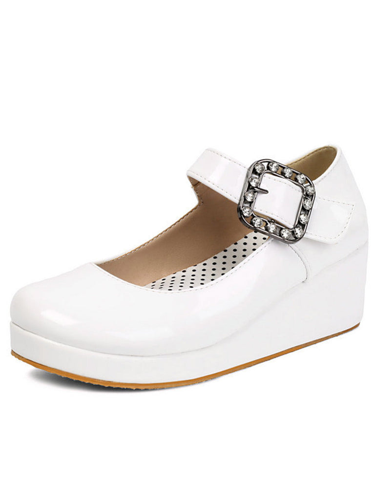 Scarpe Mary Jane Lolita con Cinturino e Fibbia Vintage 12