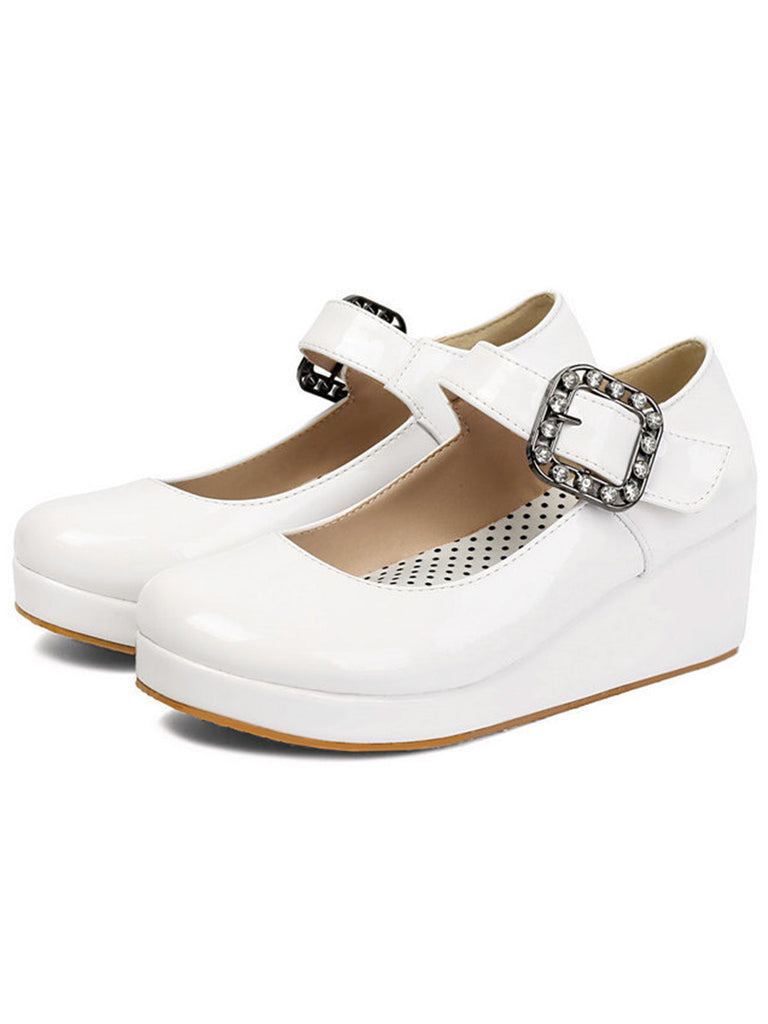 Scarpe Mary Jane Lolita con Cinturino e Fibbia Vintage 14