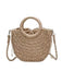 Borsa a Tracolla da Spiaggia Vintage Intrecciata a Mano a Forma di Luna 3