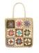 Borsa Bohemian Patchwork Woven Uncinetto - Colore Crema
