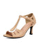 Peep Toe Hollow Out Color Block Strappy Heels 6