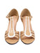 Peep Toe Hollow Out Color Block Strappy Heels 7