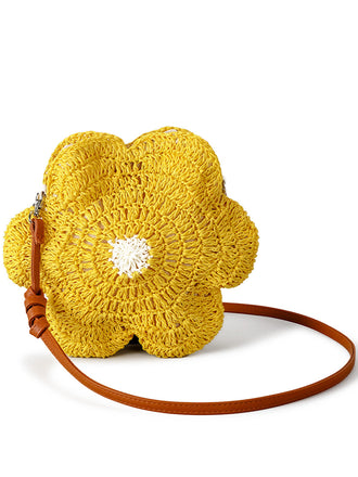 Yellow Cute Egg Flower Crossbody Bag