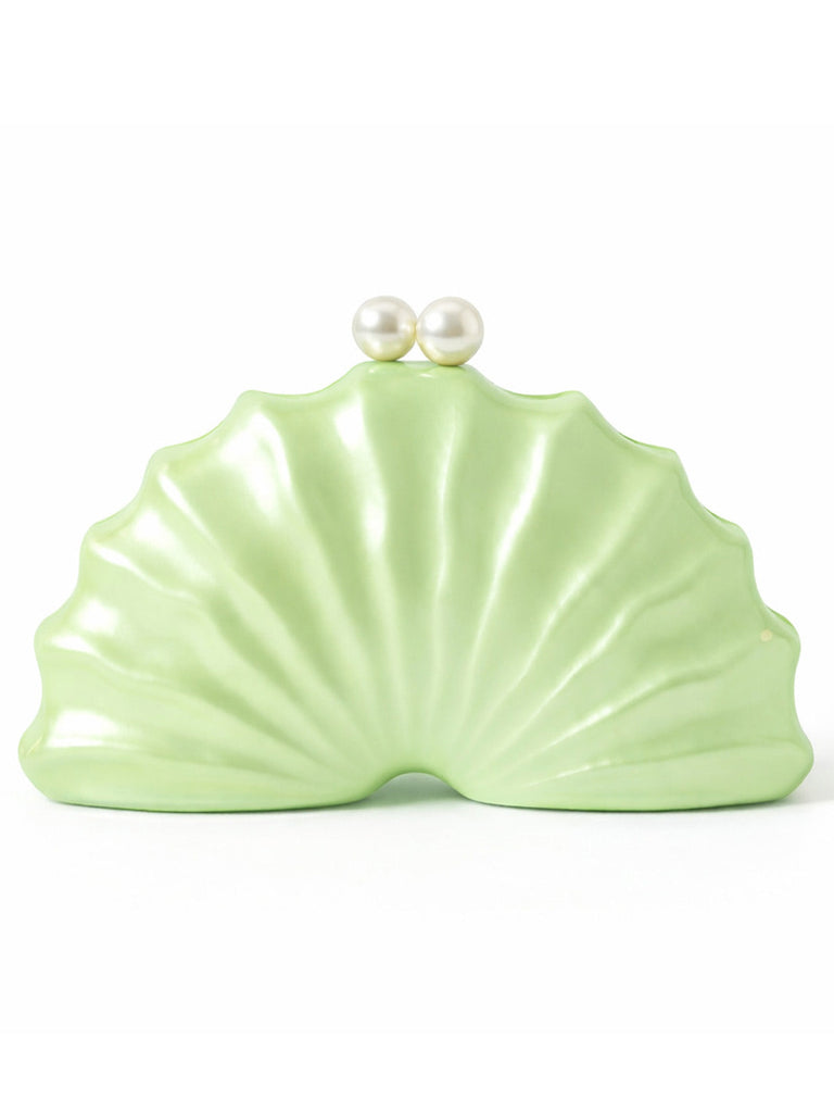 Pochette Vintage in Acrilico con Perle e Conchiglie 9