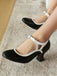 Scarpe Vintage a Punta con Tacco Cono Elegante 4
