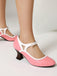 Scarpe Vintage a Punta con Tacco Cono Elegante 9