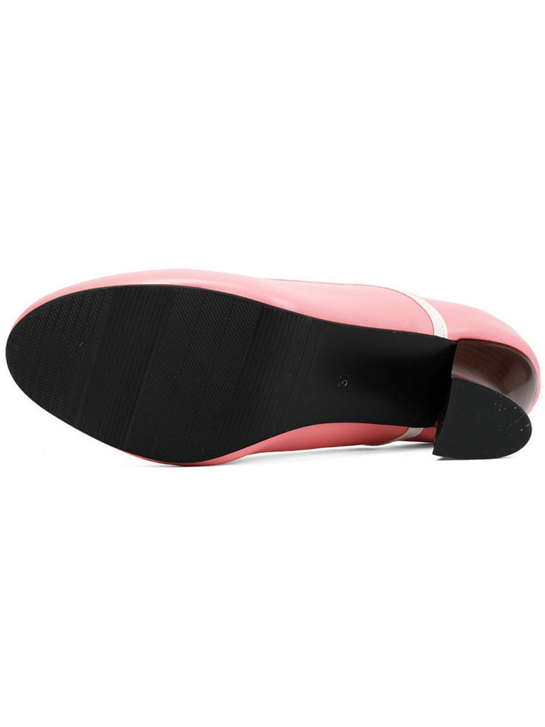 Scarpe Vintage a Punta con Tacco Cono Elegante 10