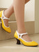 Scarpe Vintage a Punta con Tacco Cono Elegante 13