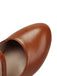 Scarpe Bordeaux in Pelle Tacco Largo Mary Jane 18