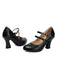 Scarpe Bordeaux in Pelle Tacco Largo Mary Jane 6