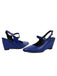 Scarpe Nero Faux in Pelle Pointed-toe Wedge-heeled con Buckles 6