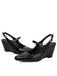 Scarpe Nero Faux in Pelle Pointed-toe Wedge-heeled con Buckles 2