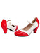 Scarpe Mary Jane in Vernice Colorblock Tacco Grosso 8