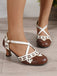 Scarpe Mary Jane Bicolore con Cinturini Incrociati Tacco Basso 12