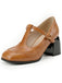 Scarpe Mary Jane con Cinturino a T Fibbia Tacco a Cono 12