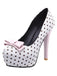 Scarpe con Tacco a Spillo a Pois con Fiocco in Tela 7